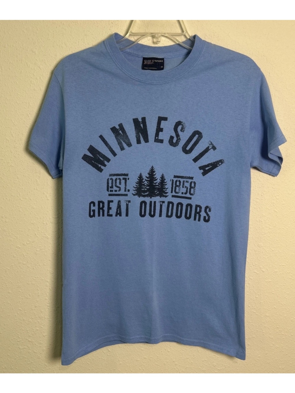 MV Sport Y2K Minnesota Great Outdoors Blue T-Shirt Men’s Small Nature Hiking
